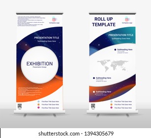 Vertical Roll Up Banner - Signboard Brochure Advertising Flyer Template X-banner