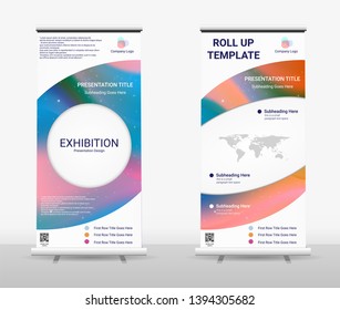 Vertical Roll Up Banner - Signboard Brochure Advertising Flyer Template X-banner