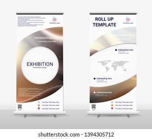 Vertical Roll Up Banner - Signboard Brochure Advertising Flyer Template X-banner