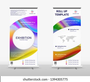 Vertical Roll Up Banner - Signboard Brochure Advertising Flyer Template X-banner