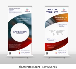 Vertical Roll Up Banner - Signboard Brochure Advertising Flyer Template X-banner