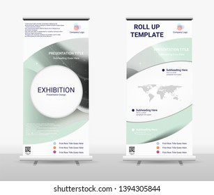 Vertical Roll Up Banner - Signboard Brochure Advertising Flyer Template X-banner