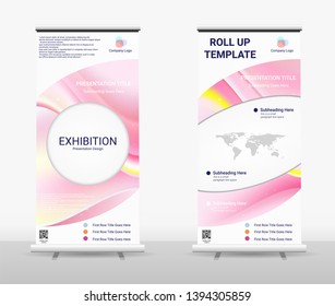 Vertical Roll Up Banner - Signboard Brochure Advertising Flyer Template X-banner