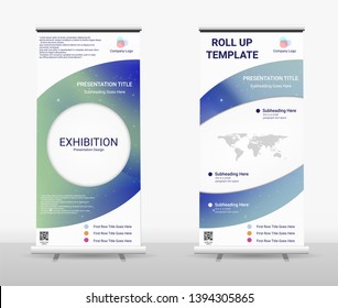Vertical Roll Up Banner - Signboard Brochure Advertising Flyer Template X-banner