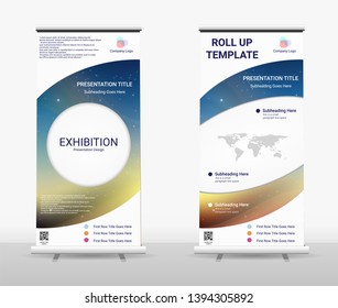Vertical Roll Up Banner - Signboard Brochure Advertising Flyer Template X-banner