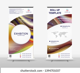 Vertical Roll Up Banner - Signboard Brochure Advertising Flyer Template X-banner