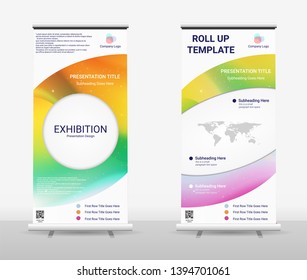 Vertical Roll Up Banner - Signboard Brochure Advertising Flyer Template X-banner