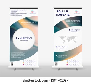 Vertical Roll Up Banner - Signboard Brochure Advertising Flyer Template X-banner