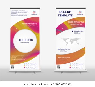 Vertical Roll Up Banner - Signboard Brochure Advertising Flyer Template X-banner