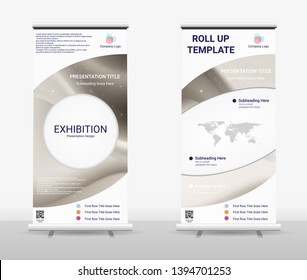 Vertical Roll Up Banner - Signboard Brochure Advertising Flyer Template X-banner