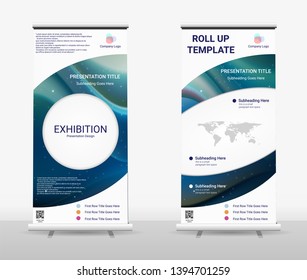 Vertical Roll Up Banner - Signboard Brochure Advertising Flyer Template X-banner