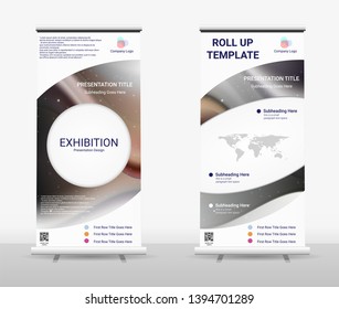 Vertical Roll Up Banner - Signboard Brochure Advertising Flyer Template X-banner