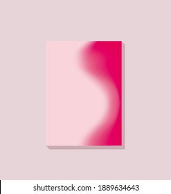Vertical rosy blurred template for cosmetician and spa salon visiting card, web banner, flyer, presentation