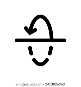 Vertical rotate 3d soft icon design
