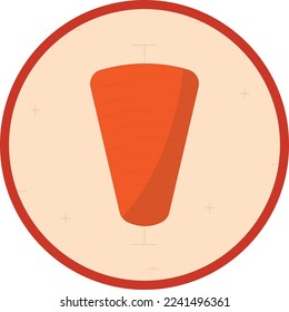 vertical rotisserie concept, 	Anatolian street Food vector color icon design, Republic of Turkiye symbol, Turkey culture sign, Turkish traditions Elements stock illustration 