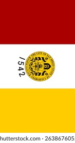 Vertical San Diego Flag, California, USA