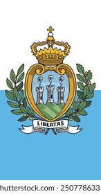 Vertical San Marino Flag, Vertical Flag of San Marino