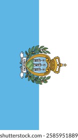 Vertical San Marino Flag Vector Images