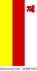Vertical Santa Barbara Flag, California, USA
