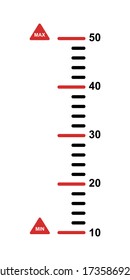 Vertical scale, great design for any purposes. Element illustration, vector icon. 