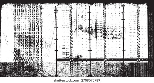 Vertical Scanline Glitch Texture with Bright White Washout Effect and Data Error