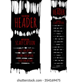 Vertical Scary Halloween Signboard Design