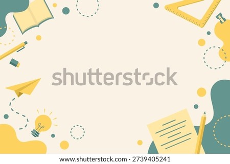 Vertical school education background with copy space