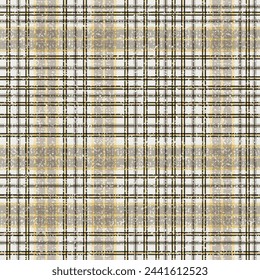 Vertical scratched texture check. Abstract seamless pattern. Simple graphic check texture. multiple light ,dark brown lines textured background checks pattern used on textiles and wallpapers..,