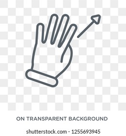 Vertical Scroll gesture icon. Trendy flat vector Vertical Scroll gesture icon on transparent background from Hands and guestures collection. High quality filled Vertical Scroll gesture symbol use for
