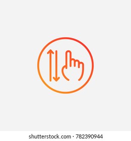 Vertical scroll icon.gradient illustration isolated vector sign symbol
