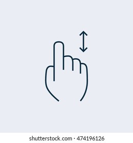 Vertical Scroll icon,vector illustration