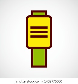 Vertical Scroll Slider. Simple Vector Color Icon 