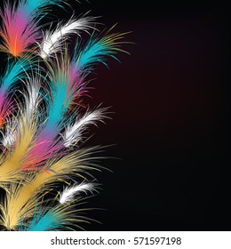 Vertical seamless background with feather