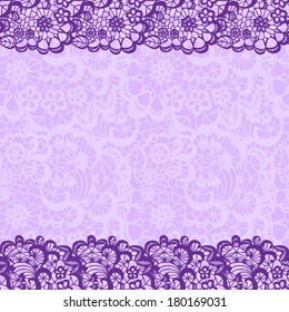 Vertical seamless background with a floral lace ornament
