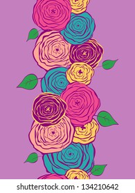 The vertical seamless with color roses