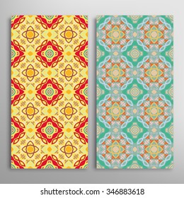 Vertical seamless floral geometric lace patterns set with hand drawn texture for Wedding, Bridal, Valentine's day or Birthday Invitations, fabric or paper print. Vector collection