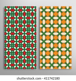Vertical seamless geometric patterns collection with repeating texture for Wedding, Bridal, Valentine's day, greeting cards or Birthday Invitations, fabric or paper print. 