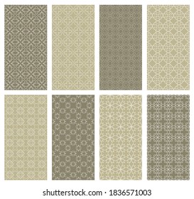 Vertical seamless line pattern set. Colorful geometric backgrounds collection. Endless repeating linear pattern for wallpaper, packaging, banners, invitations, business cards, fabric print