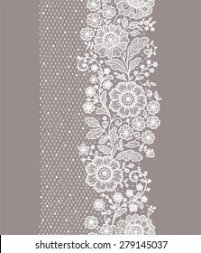 Vertical Seamless pattern lace.