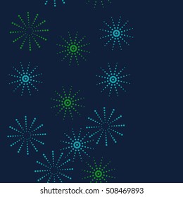 Vertical seamless pattern of winter theme, halftone, snowflakes.