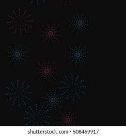 Vertical seamless pattern of winter theme, halftone, snowflakes.