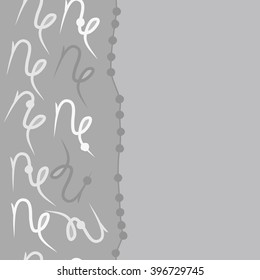 Vertical seamless  pattern of zodiac signs motif,capricorns,  hole, stripes, copy space. Hand drawn.