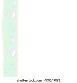 Vertical seamless  pattern of zodiac signs motif,scorpio, capricorn,virgo, object,stripes, copy space. Hand drawn.