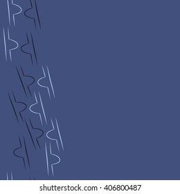 Vertical seamless pattern of zodiac signs, doodles, libra,object, copy space. Hand drawn.