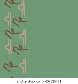 Vertical seamless   pattern of zodiac signs, doodles, libra, capricorn,object, copy space. Hand drawn.