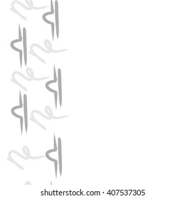 Vertical seamless   pattern of zodiac signs, doodles, libra, capricorn,object, copy space. Hand drawn.