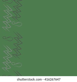 Vertical seamless  pattern of zodiac signs, doodles, object,aquarius,lions,  copy space. Hand drawn.