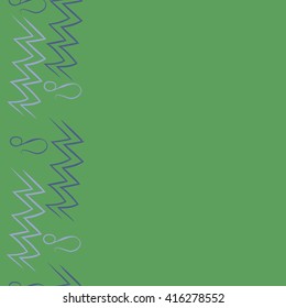 Vertical seamless  pattern of zodiac signs, doodles, object,aquarius,lions,  copy space. Hand drawn.