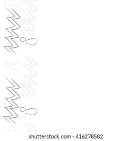 Vertical seamless  pattern of zodiac signs, doodles, object,aquarius,lions,  copy space. Hand drawn.