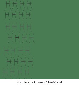 Vertical seamless pattern of zodiac signs, doodles, object,pisces, copy space. Hand drawn.
